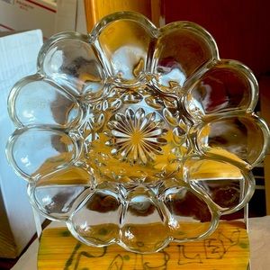 90s Anchor Hocking glass platter